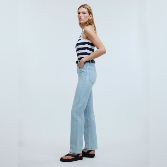 Madewell NWT The Tall '90s Straight Jeans Size 24T in Ward Wash | High Rise - Picture 3 of 13